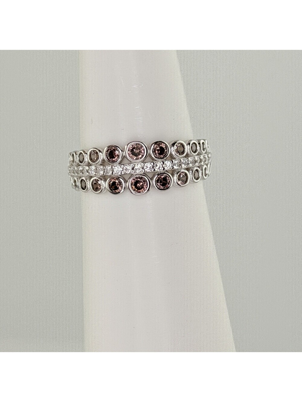 Bomb Party Sterling Club Ring Sz 8 RBP6449 Brown Tourmaline on .925 Silver RETRO